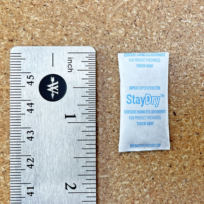1.0 Gram Non-Indicating StayDry™ Silica Gel Desiccant Packet